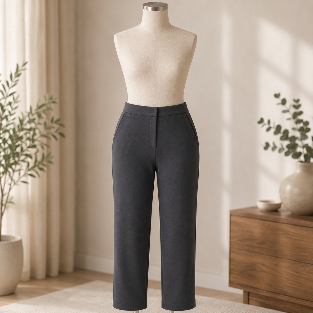 NWT Love By Design Wide Leg Trousers Size L Black Elastic Waist Dress Pants